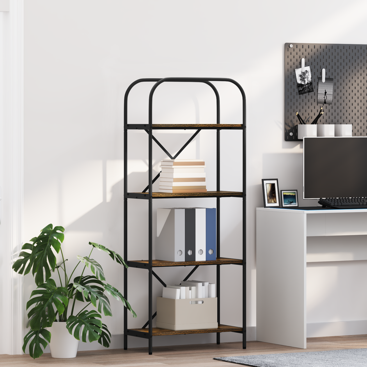 Bogreol Røget eg 60 x 30 x 146 cm Konstrueret træ