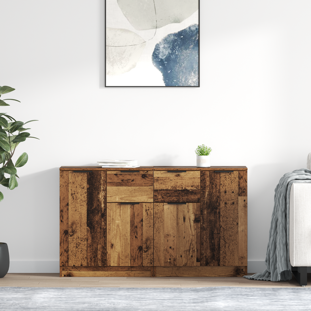 Sideboards 2 pcs Gammelt træ 60 x 30 x 70 cm Konstrueret træ