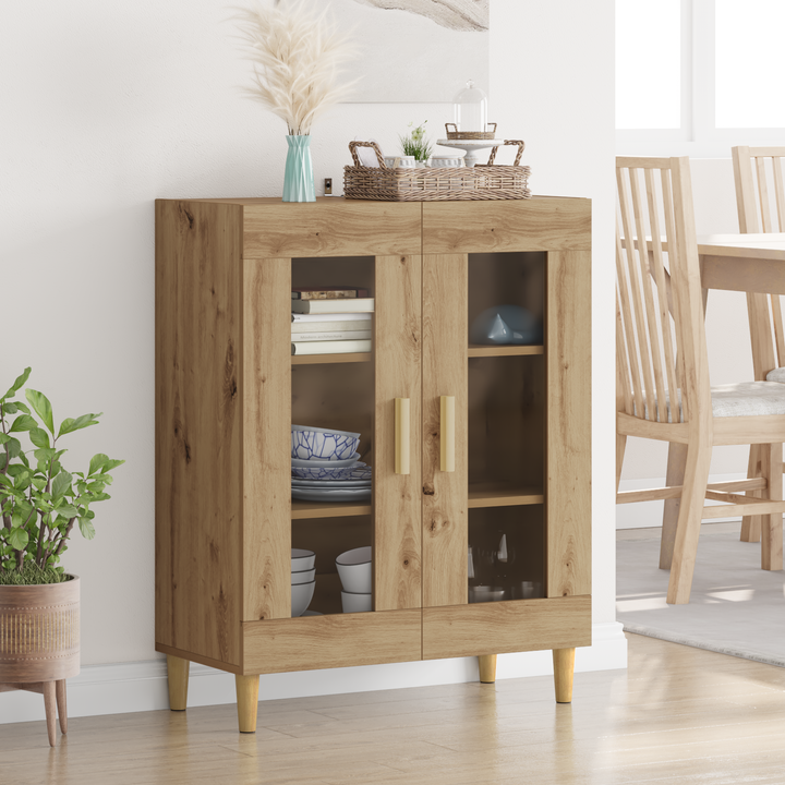 Sideboard Artisan Egetræ 69,5 x 34 x 90 cm Konstrueret træ
