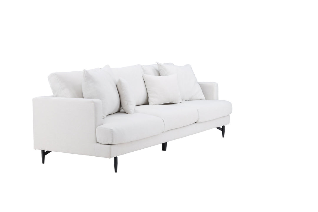 Venture Home Sofia Sofa - Black / Beige Fabric / linen