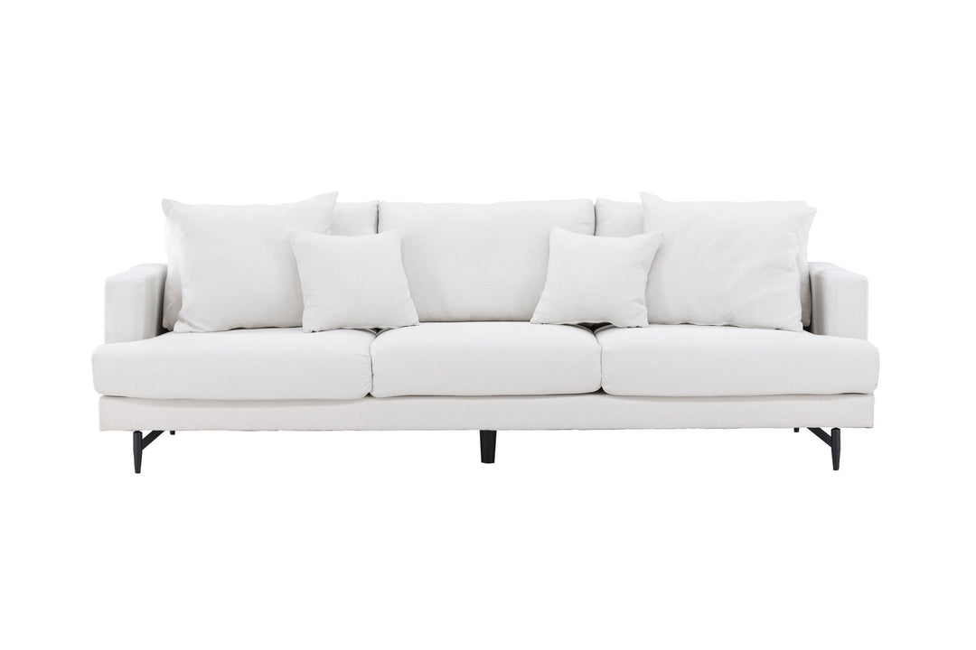 Venture Home Sofia Sofa - Black / Beige Fabric / linen