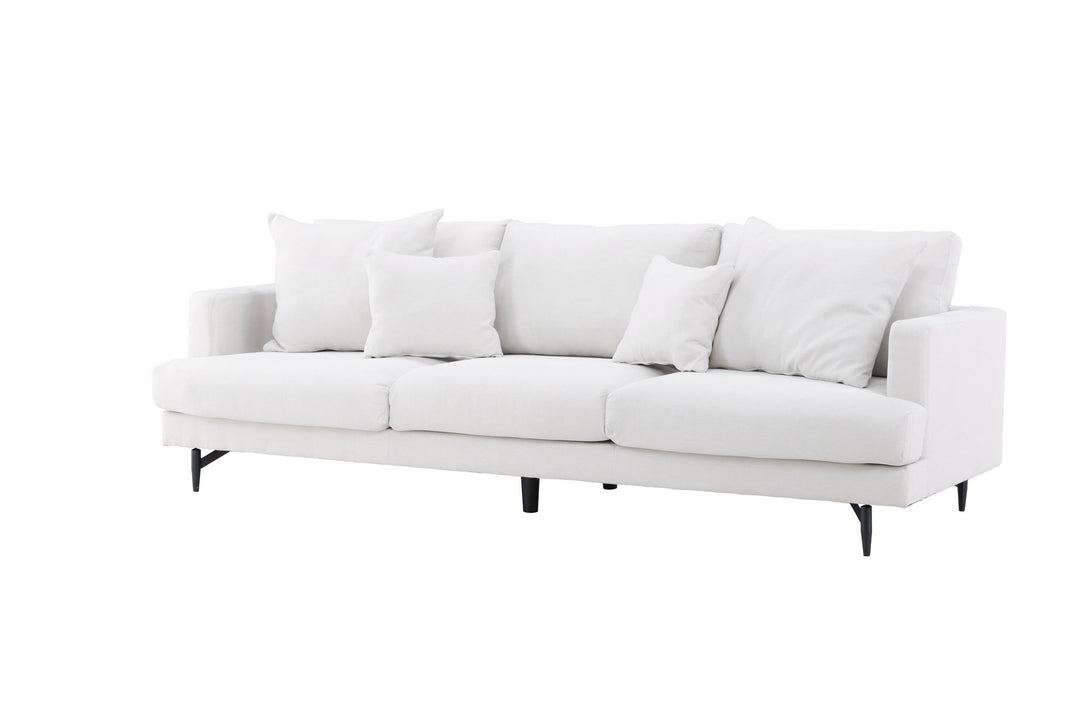 Venture Home Sofia Sofa - Black / Beige Fabric / linen
