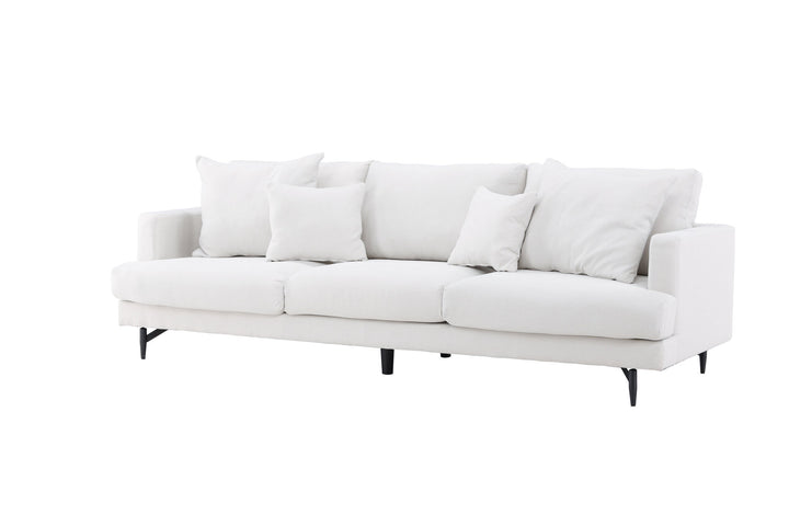 Venture Home Sofia Sofa - Black / Beige Fabric / linen