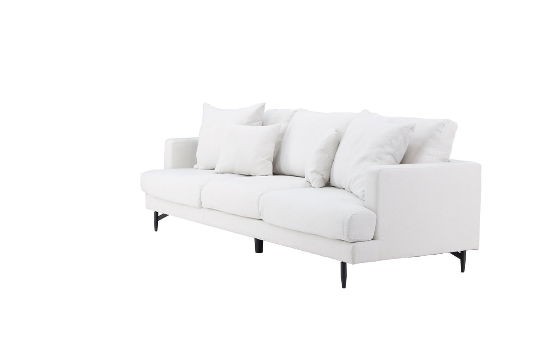 Venture Home Sofia Sofa - Black / Beige Fabric / linen