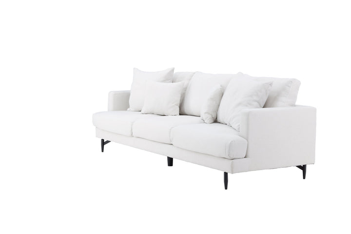 Venture Home Sofia Sofa - Black / Beige Fabric / linen