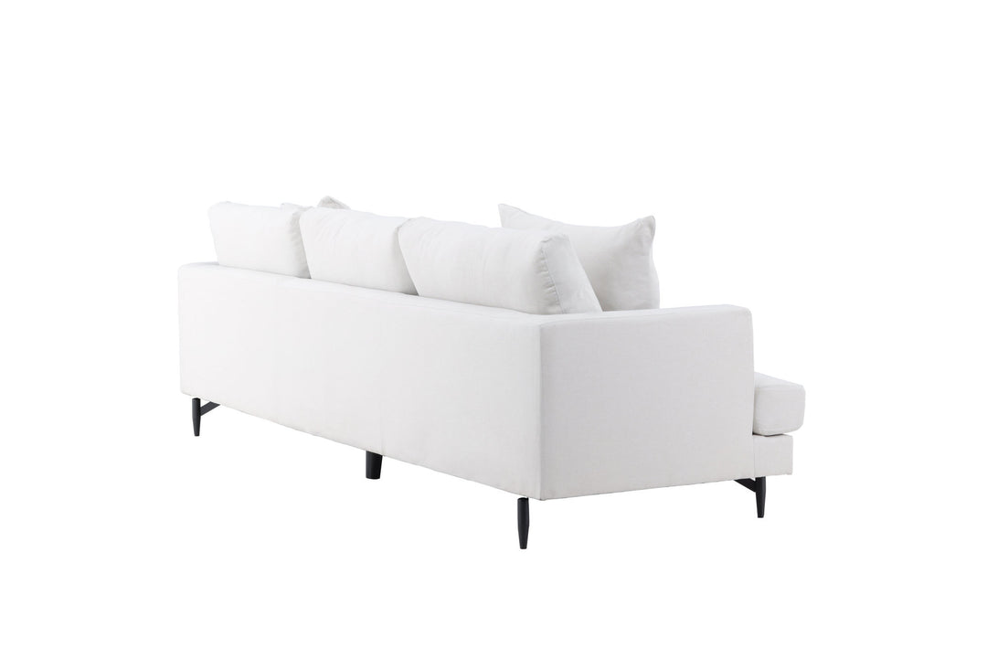 Venture Home Sofia Sofa - Black / Beige Fabric / linen