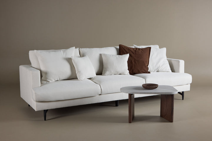 Venture Home Sofia Sofa - Black / Beige Fabric / linen