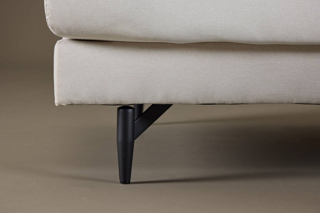 Venture Home Sofia Sofa - Black / Beige Fabric / linen
