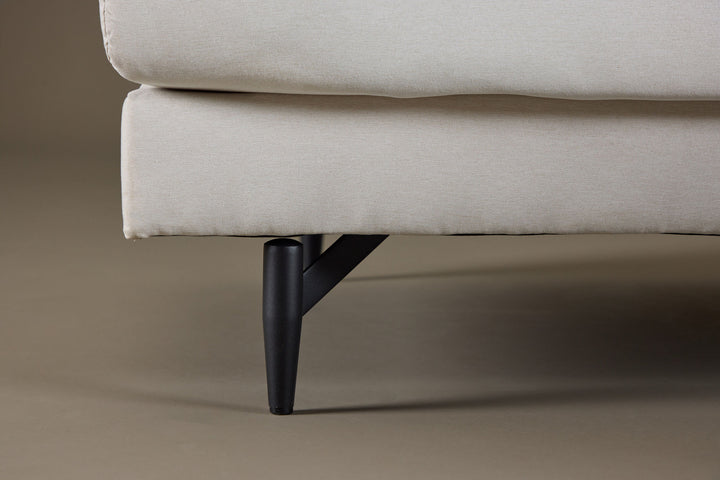 Venture Home Sofia Sofa - Black / Beige Fabric / linen