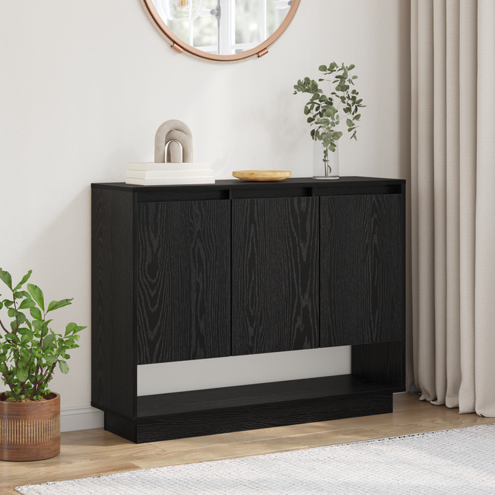 Sideboard Sort eg 97 x 29 x 75 cm Konstrueret træ