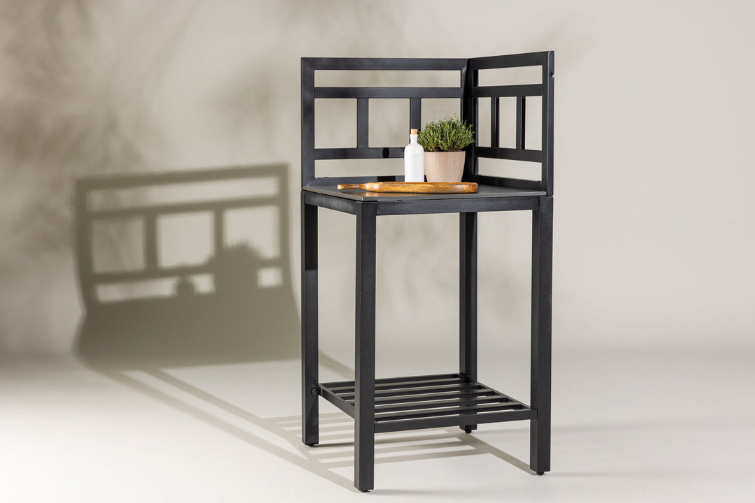 Venture Home Alicante garden kitchen corner table black/fiber concrete