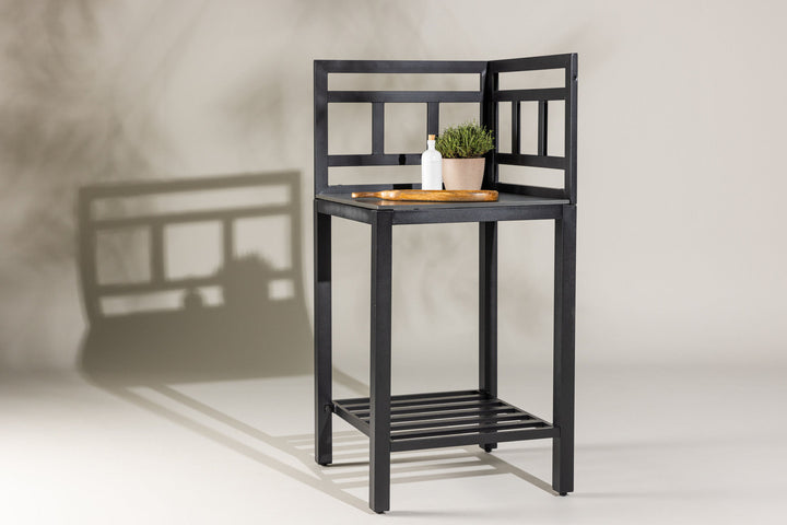 Venture Home Alicante garden kitchen corner table black/fiber concrete