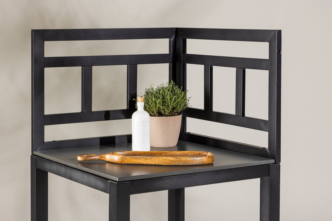 Venture Home Alicante garden kitchen corner table black/fiber concrete