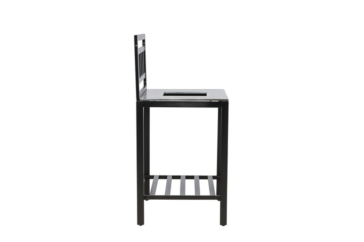 Venture Home Alicante garden kitchen table with hole black/fiber concrete