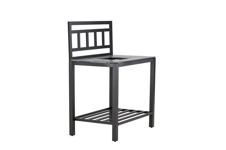 Venture Home Alicante garden kitchen table with hole black/fiber concrete