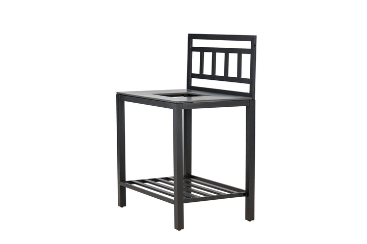 Venture Home Alicante garden kitchen table with hole black/fiber concrete