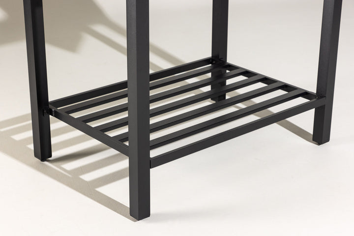 Venture Home Alicante garden kitchen table with hole black/fiber concrete