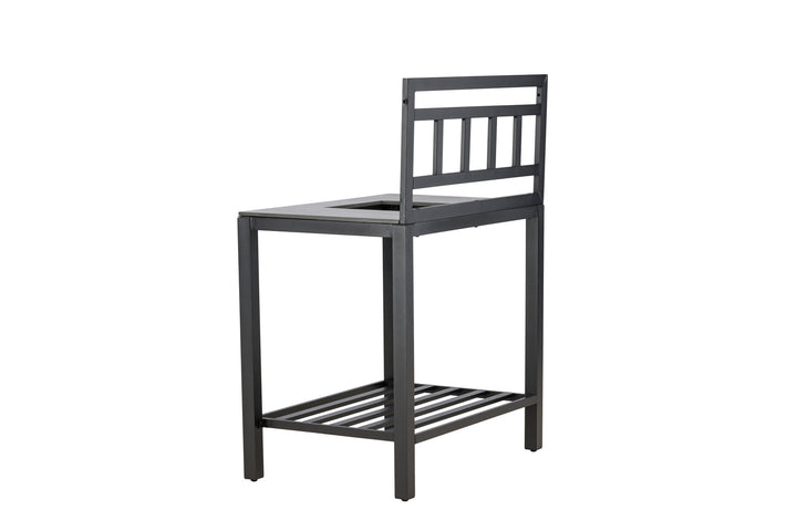 Venture Home Alicante garden kitchen table with hole black/fiber concrete