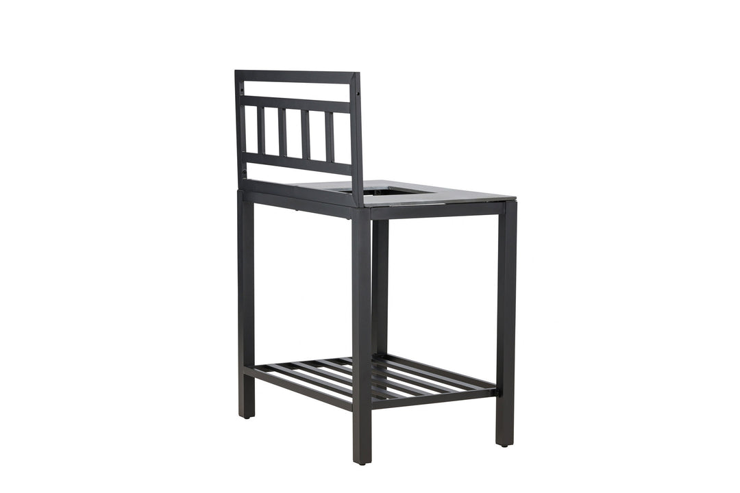 Venture Home Alicante garden kitchen table with hole black/fiber concrete
