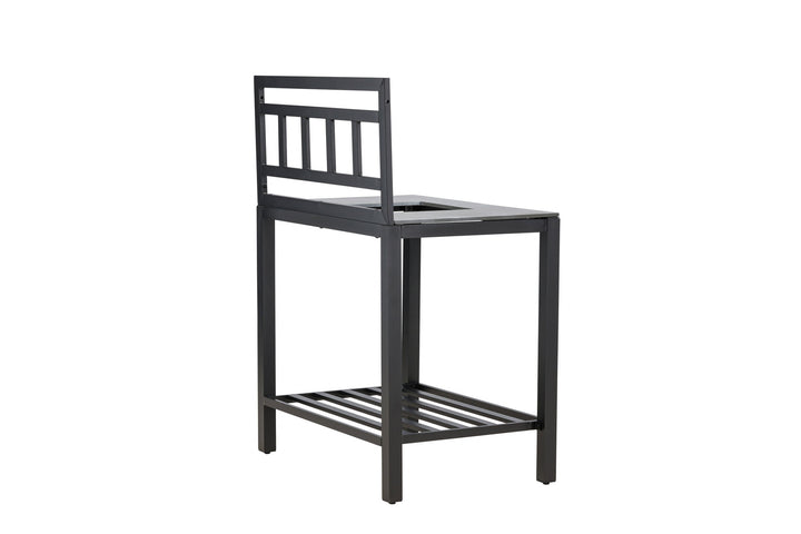 Venture Home Alicante garden kitchen table with hole black/fiber concrete