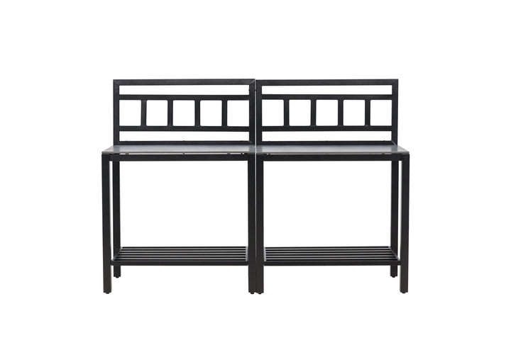 Venture Home Alicante garden kitchen table w/o hole black/fiber concrete