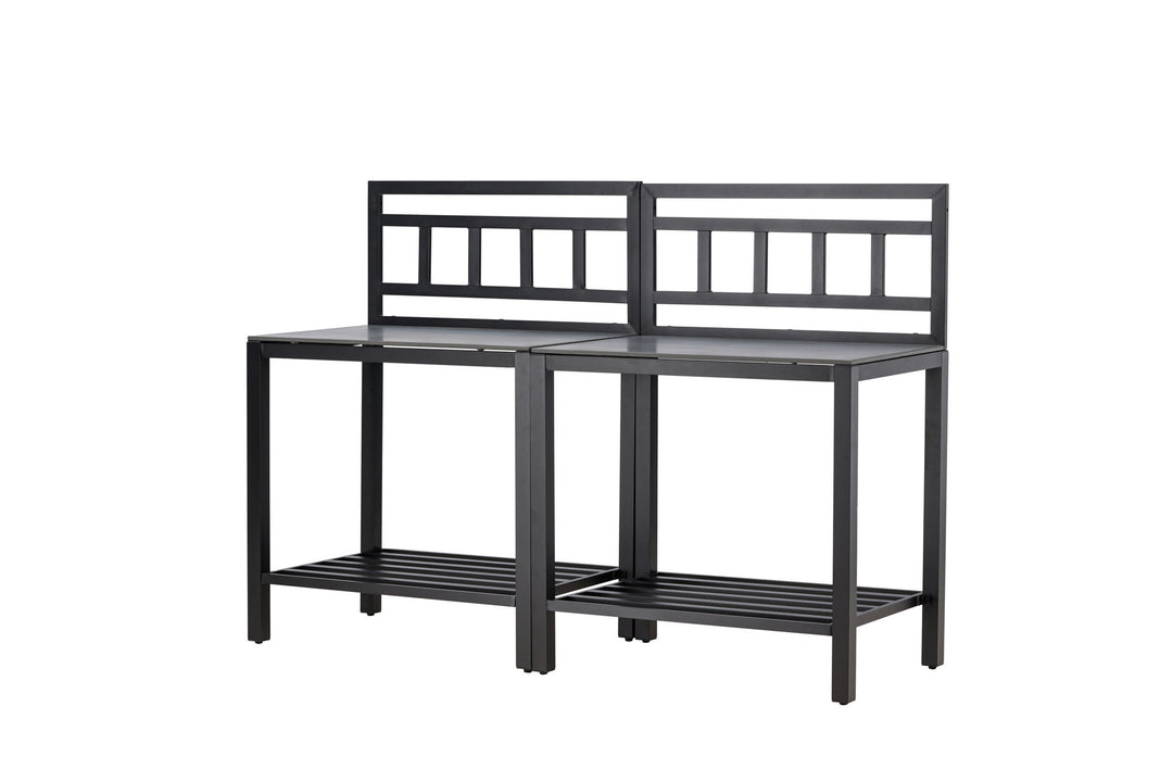Venture Home Alicante garden kitchen table w/o hole black/fiber concrete