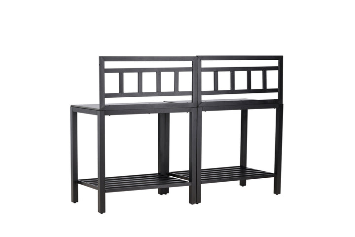Venture Home Alicante garden kitchen table w/o hole black/fiber concrete