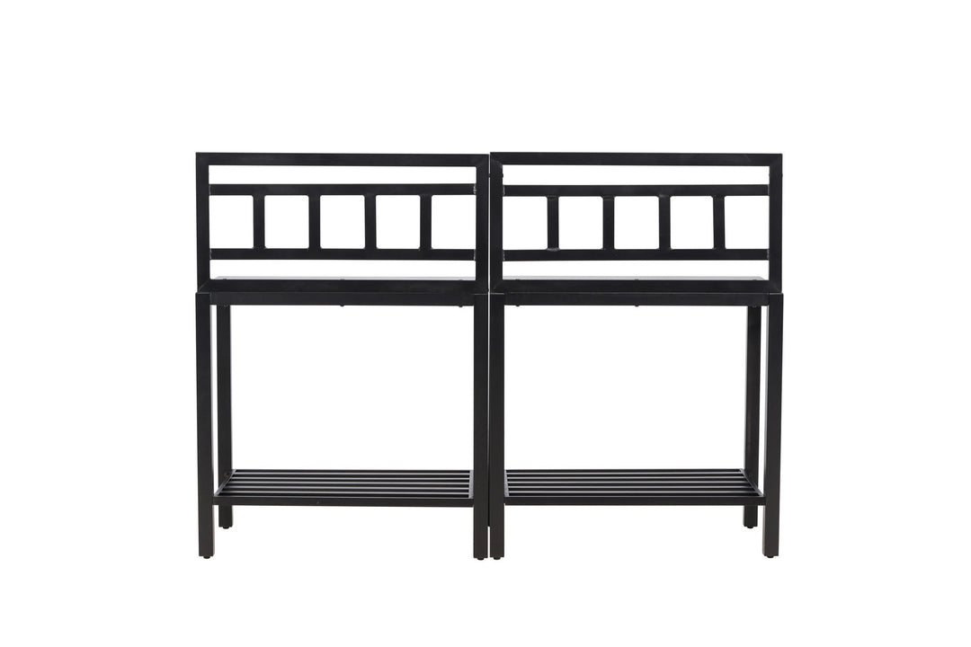 Venture Home Alicante garden kitchen table w/o hole black/fiber concrete