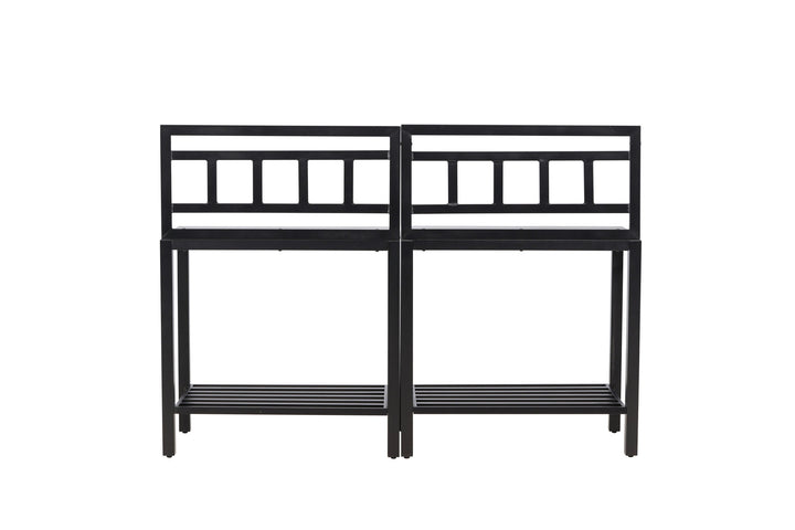 Venture Home Alicante garden kitchen table w/o hole black/fiber concrete