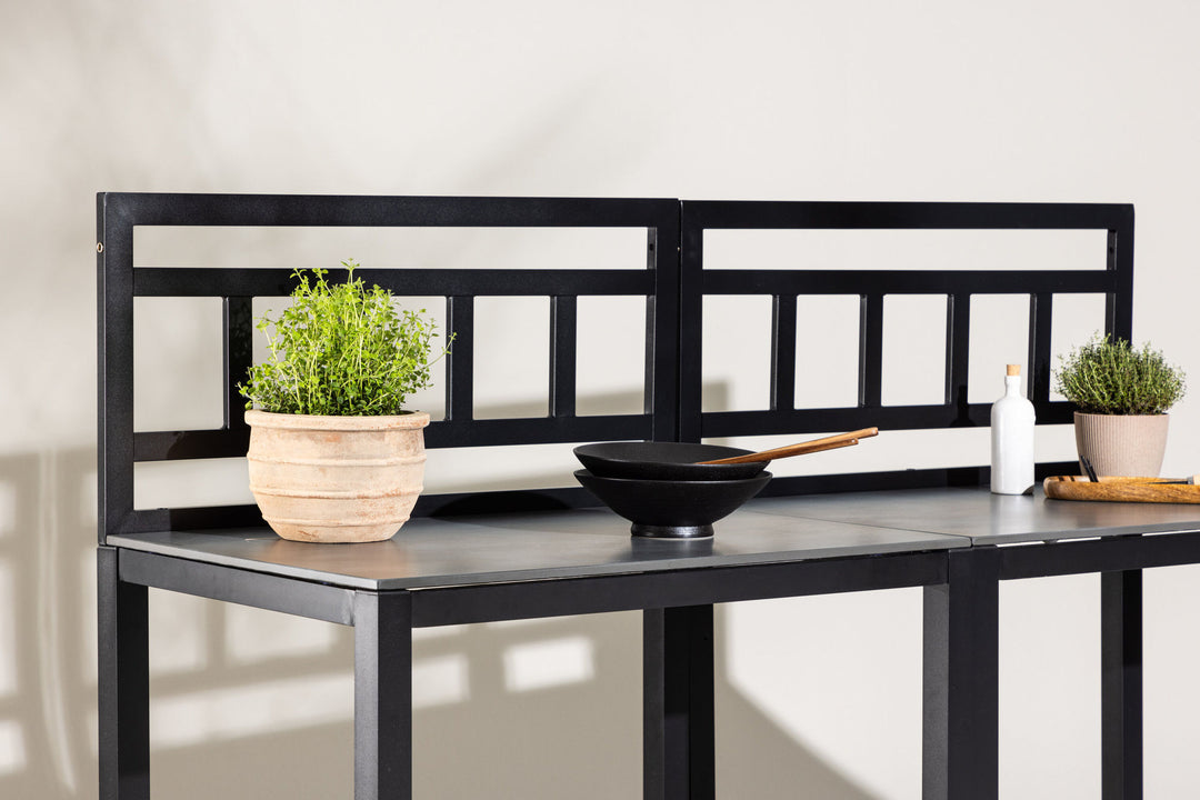 Venture Home Alicante garden kitchen table w/o hole black/fiber concrete