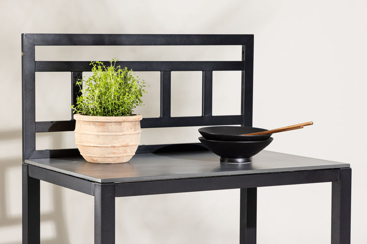 Venture Home Alicante garden kitchen table w/o hole black/fiber concrete