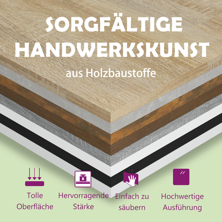 sengebord 40x36x65 cm røget egetræsfarve