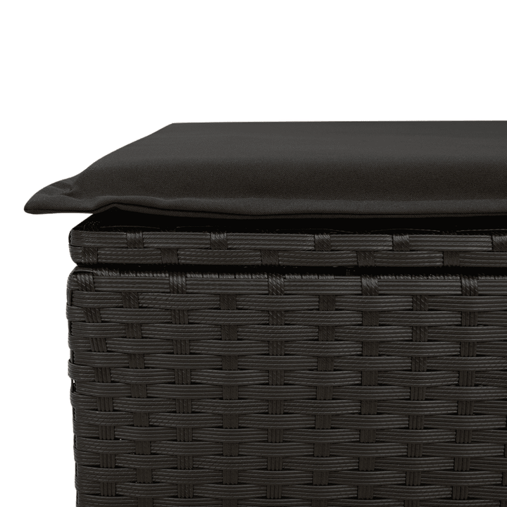 sofasæt til haven 11 dele med hynder polyrattan sort