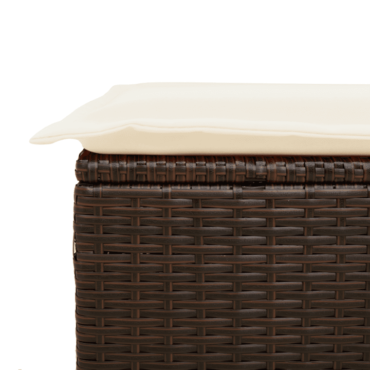 sofasæt til haven 7 dele med hynder polyrattan brun