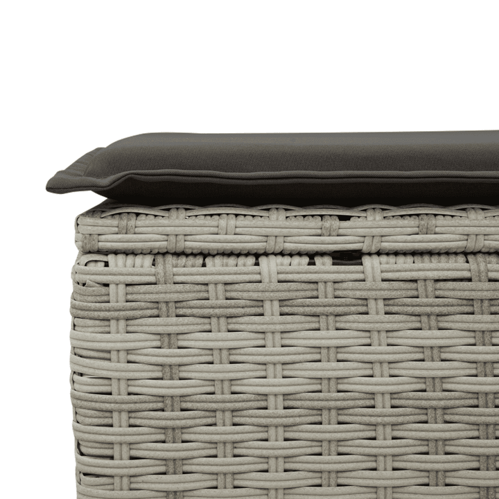 sofasæt til haven 6 dele med hynder polyrattan lysegrå