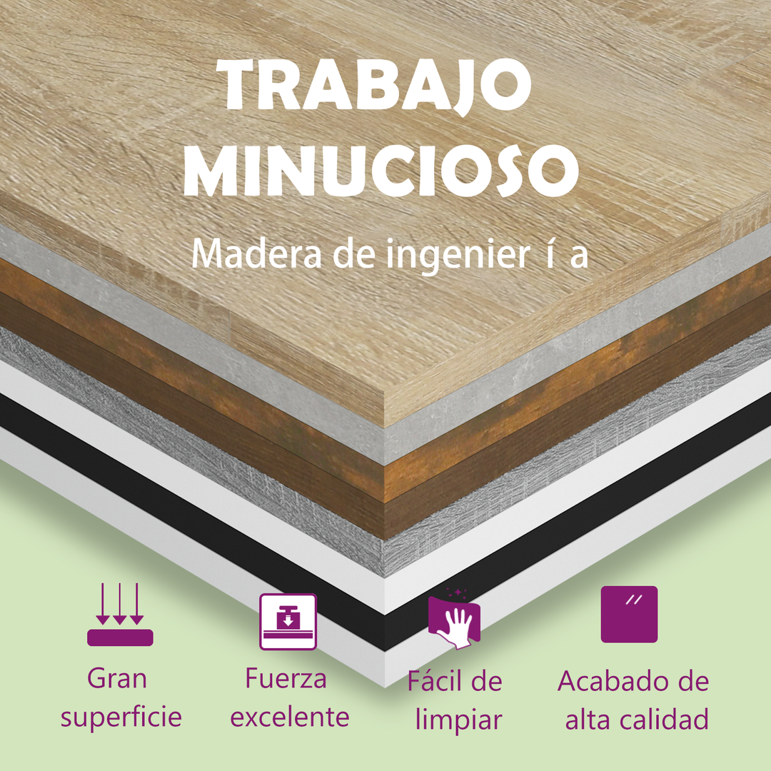 konsolbord 80x30x80 cm konstrueret træ betongrå