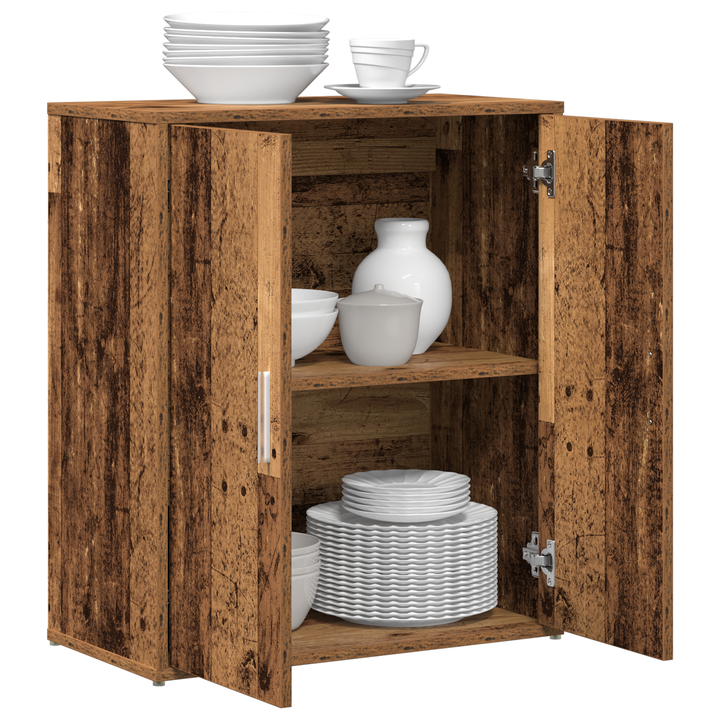 skænk 60x31x70 cm konstrueret træ antikt træ