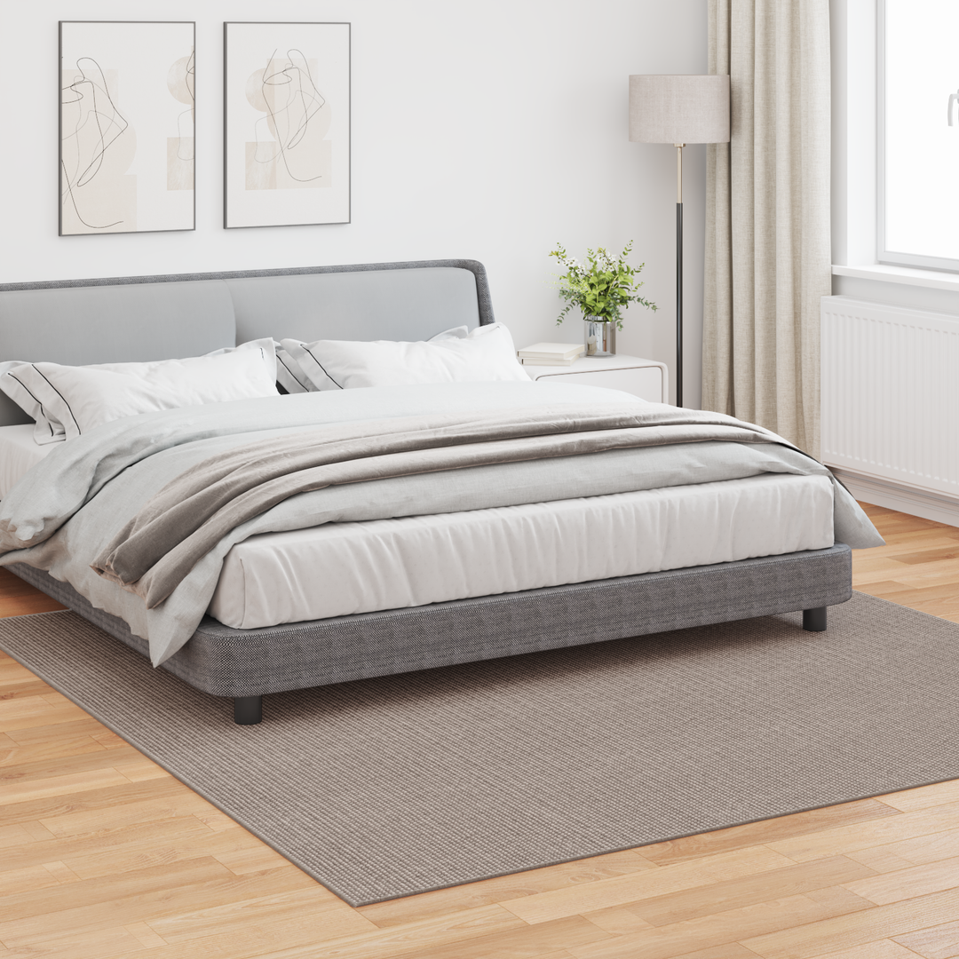 Områdetæpper Firkantet LUGO Gråbrun 240 x 240 cm Polyester