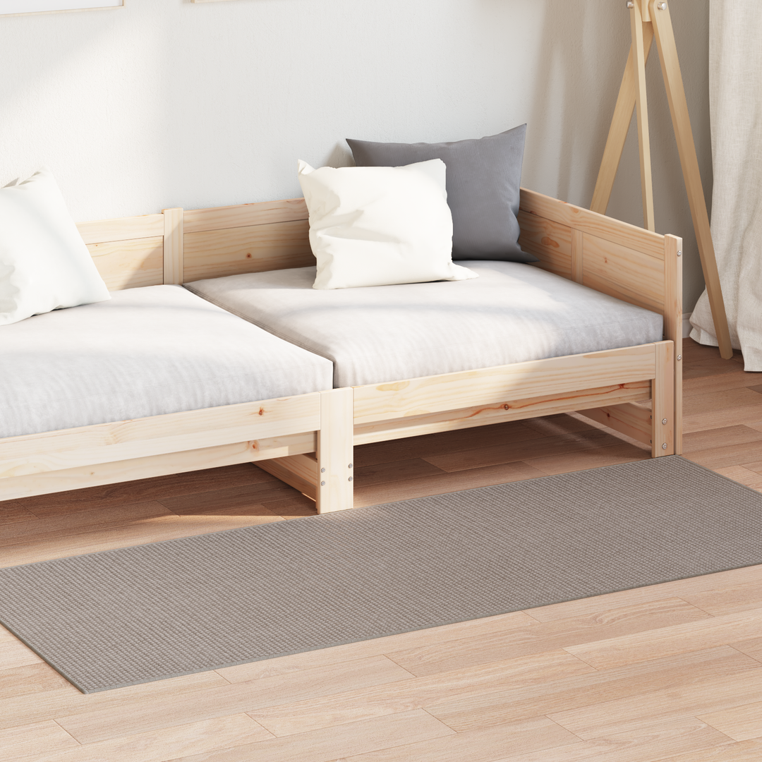 Områdetæpper Rektangulær LUGO Gråbrun 80 x 150 cm Polyester