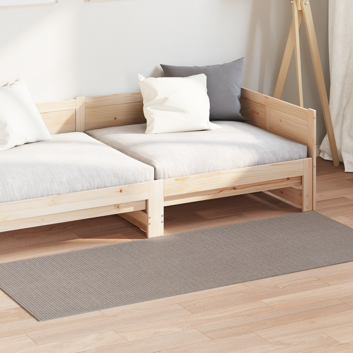 Områdetæpper Rektangulær LUGO Gråbrun 80 x 150 cm Polyester