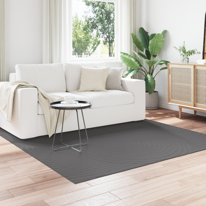 Områdetæpper Firkantet PALMERAS Antracit 200 x 200 cm Polyester