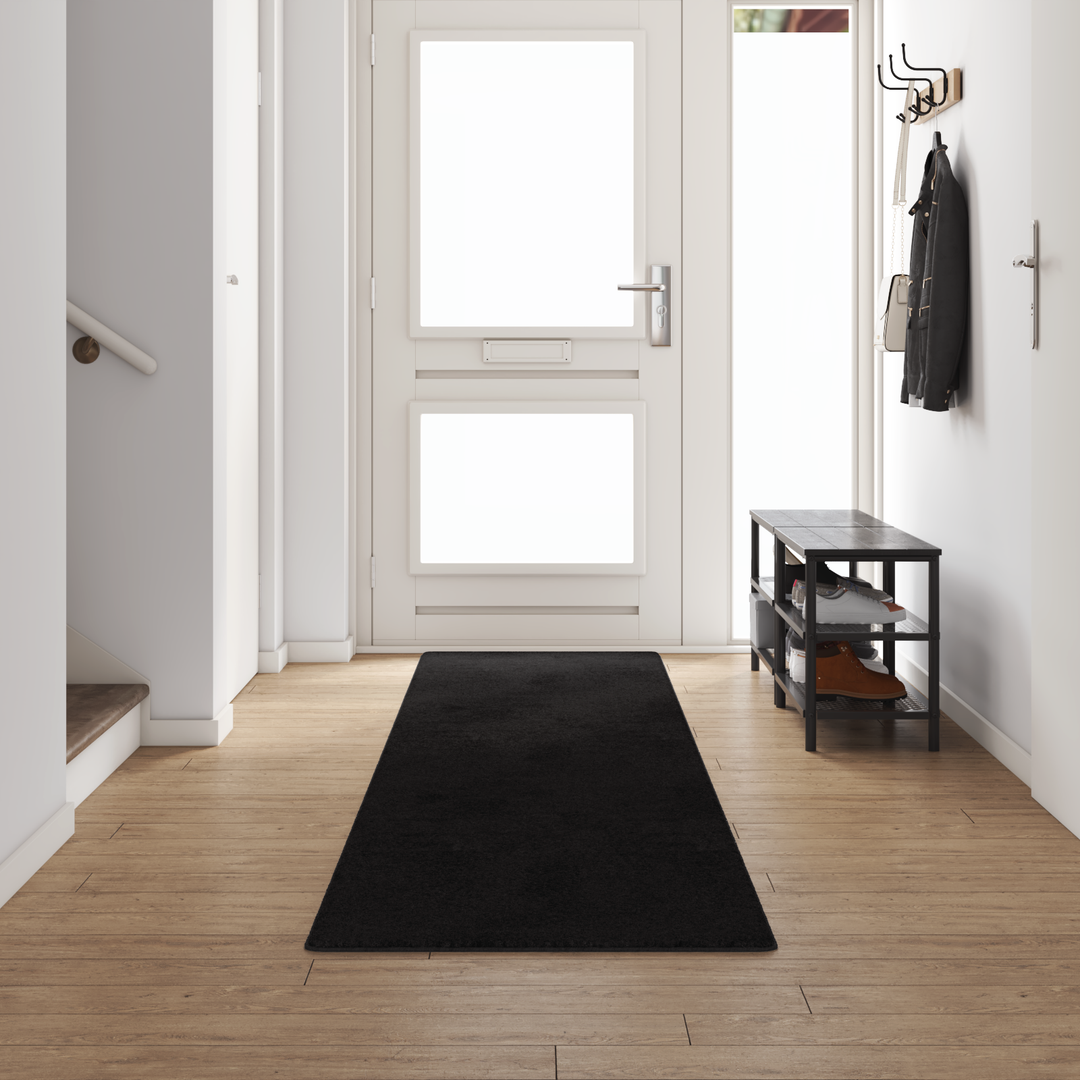 Tæppe Runner Sort 80 x 500 cm 100% Polypropylen Tuft