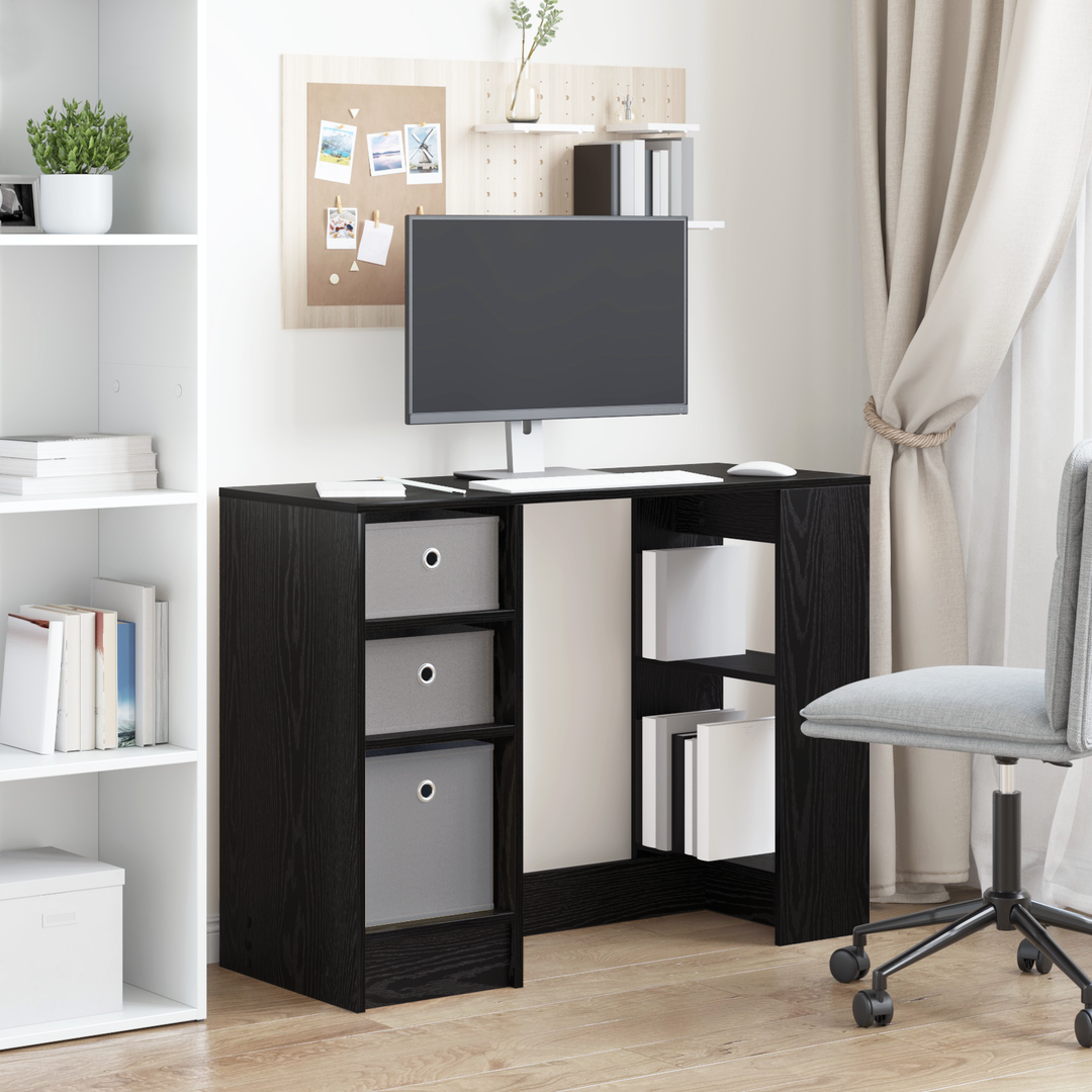 Bord med skuffe Sort eg 100 x 40 x 75 cm Konstrueret træ