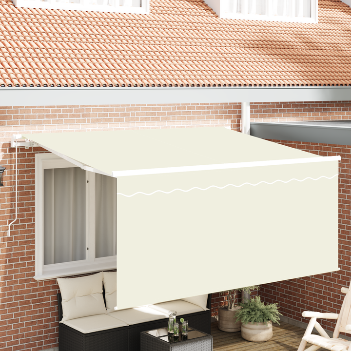 Utrækkelig Markise Creme 300 x 200 cm Polyester og Aluminium