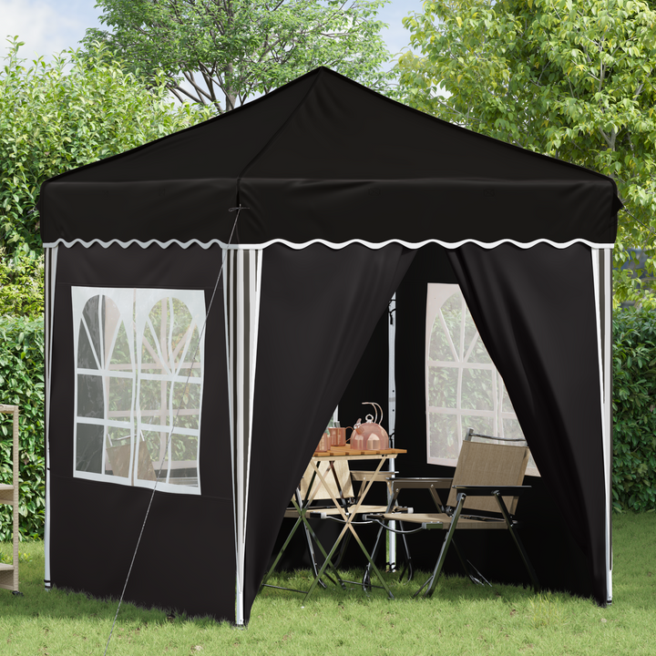 Pop-up Festtelt 195 x 195 x 245 cm Sort Oxford stof