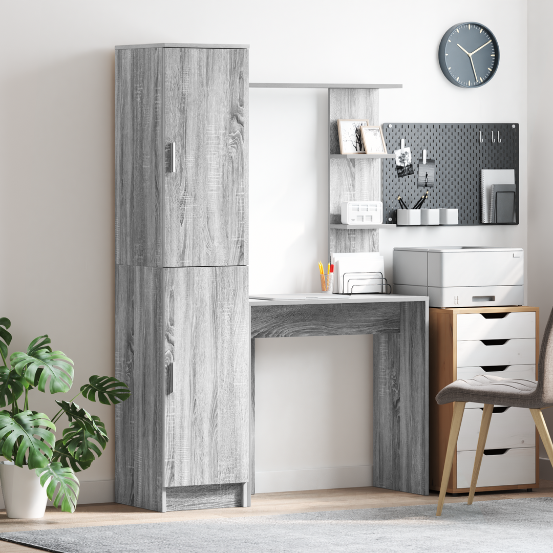 Bord 2 pcs Grå Sonoma