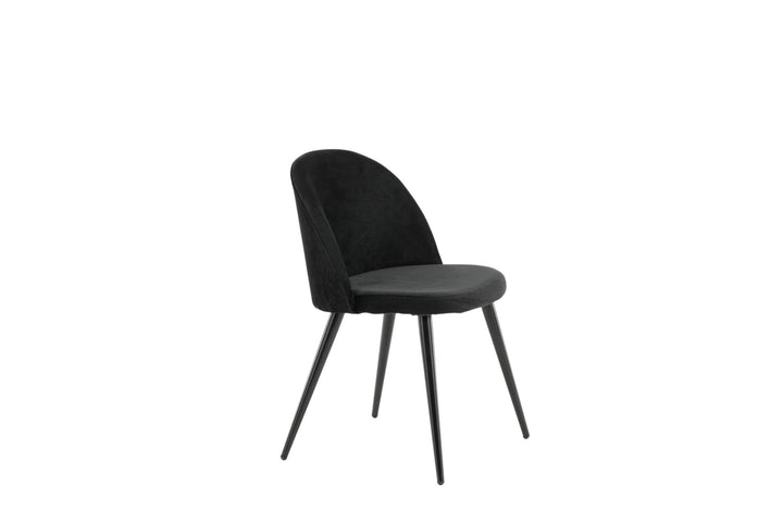Venture Home Velvet Matstol 2-pack - Svart / Svart Sammet