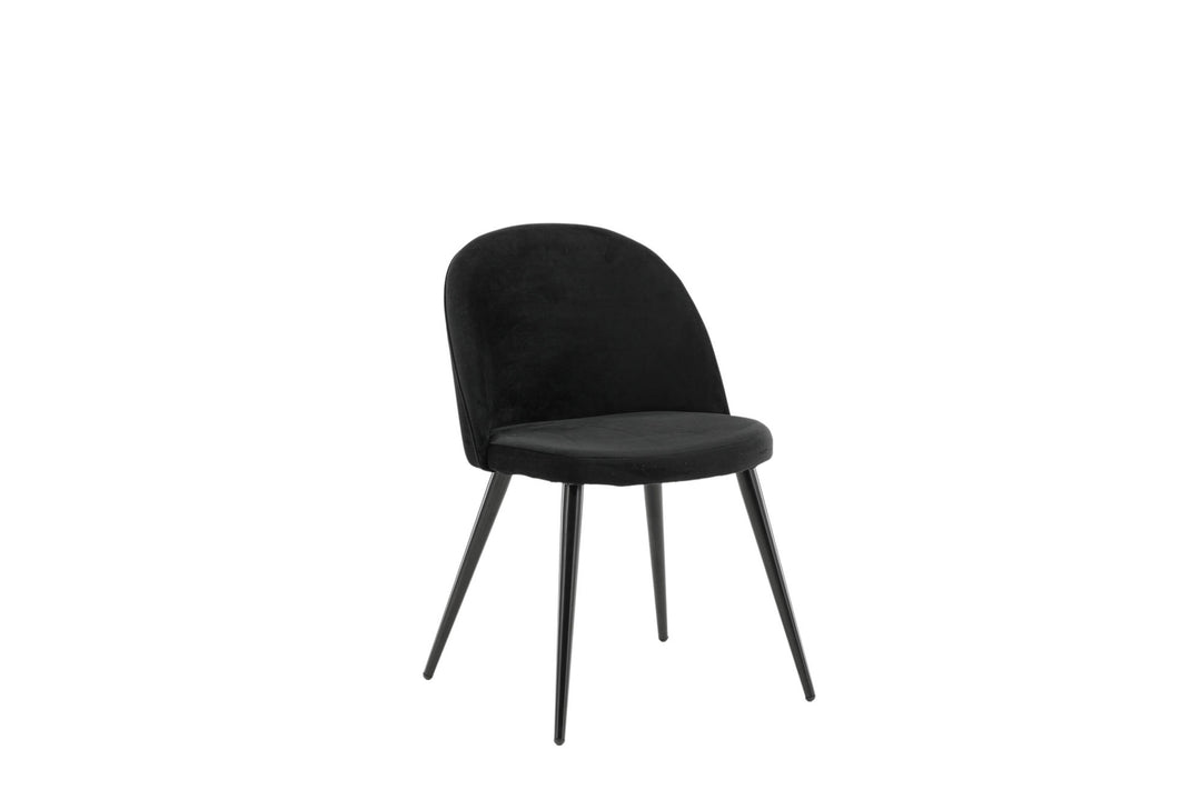 Venture Home Velvet Matstol 2-pack - Svart / Svart Sammet