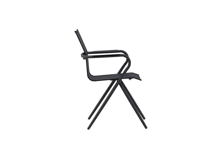 Venture Home Alina Dining Chair 6-pack - Black Alu / Black Textilene (Stackable Chair)