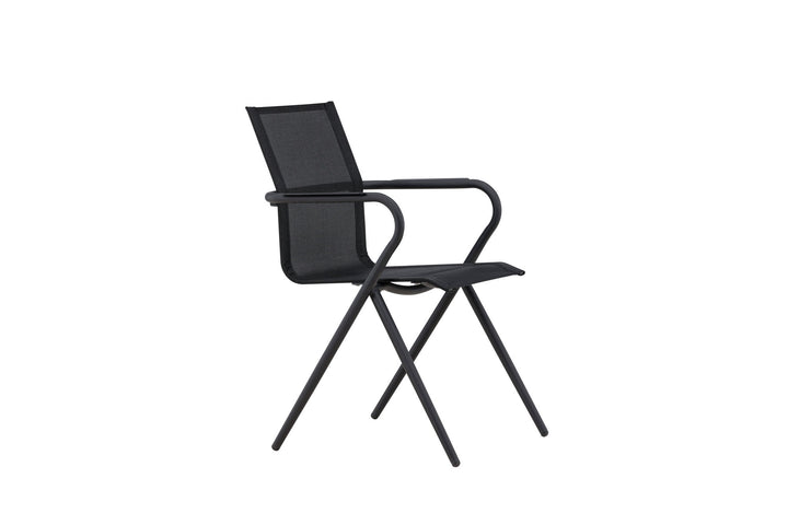 Venture Home Alina Dining Chair 6-pack - Black Alu / Black Textilene (Stackable Chair)